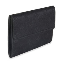 Black Metallic Monogram Satin Porte Monnaie
