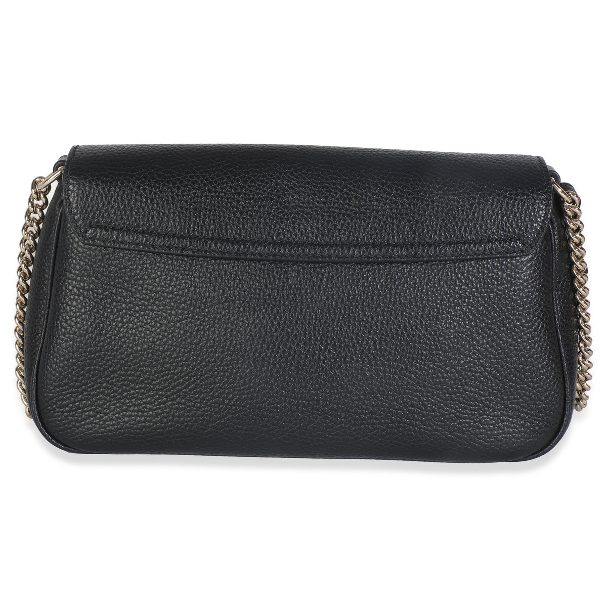 Black Pebbled Calfskin Medium Soho Flap Crossbody