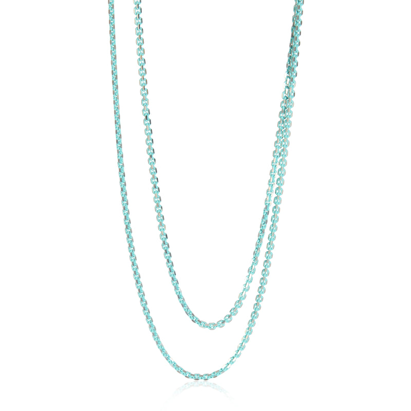 Sterling Silver  Thin Sparkle Chain Necklace