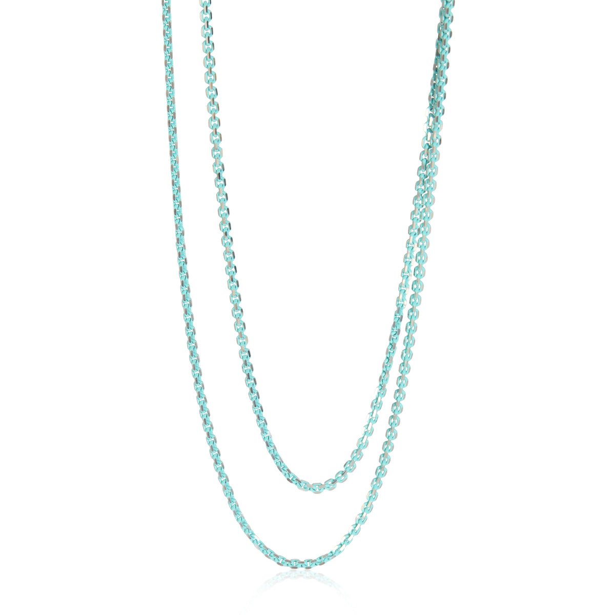 Sterling Silver  Thin Sparkle Chain Necklace