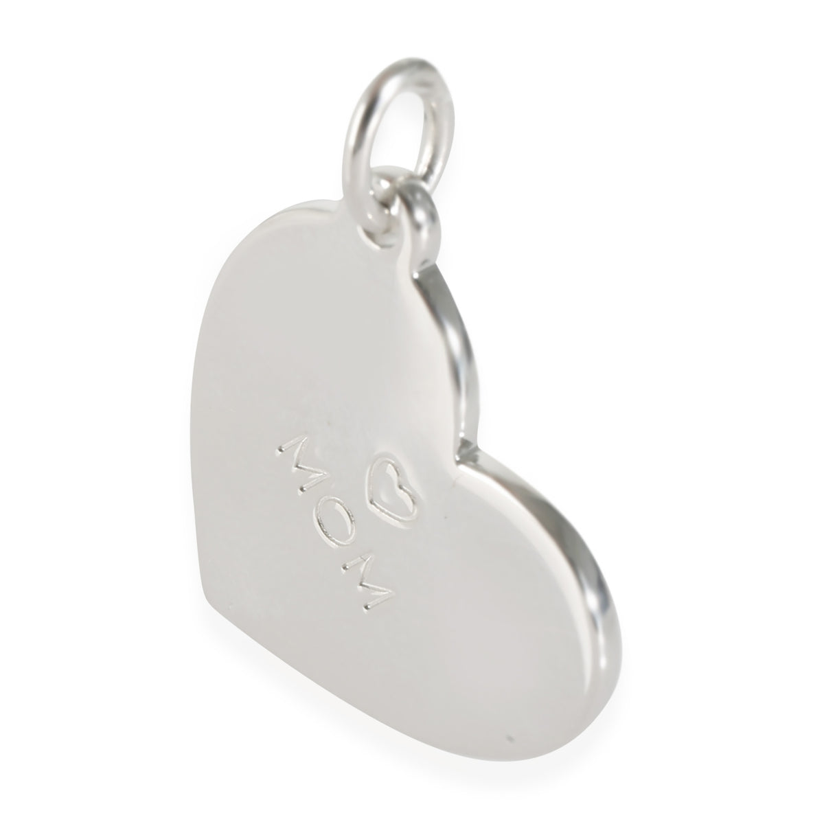 Sterling Silver  Mom Heart Charm