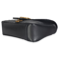 Black Calfskin Matelasse Medium GG Marmont Shoulder Bag