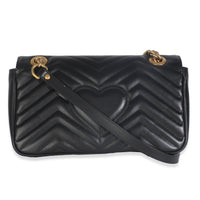 Black Calfskin Matelasse Medium GG Marmont Shoulder Bag