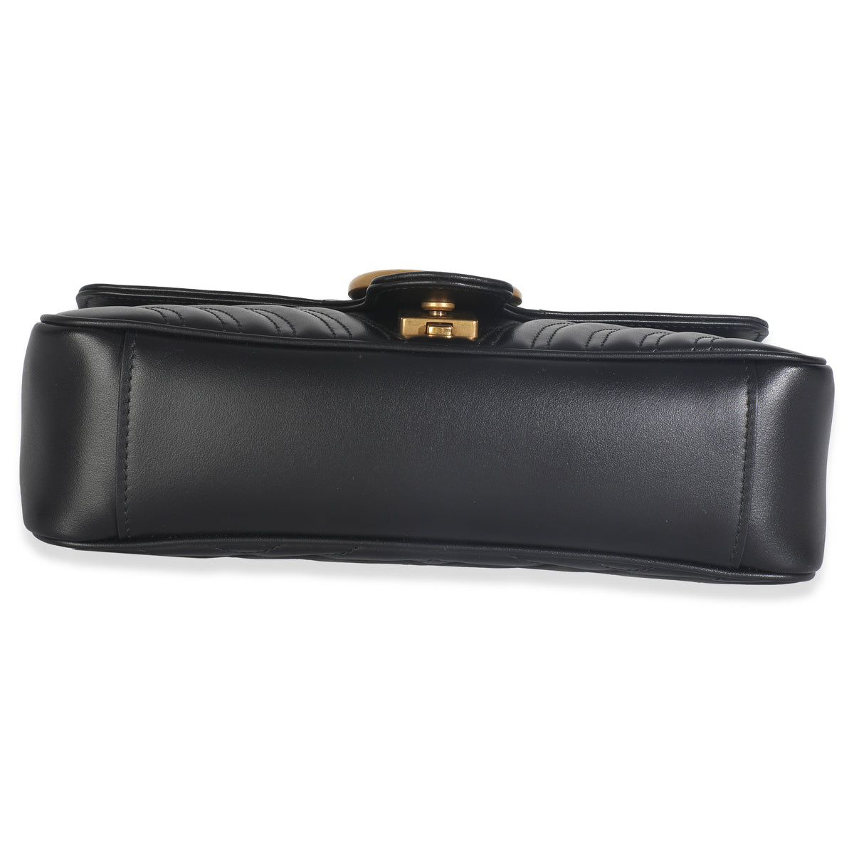 Black Calfskin Matelasse Medium GG Marmont Shoulder Bag