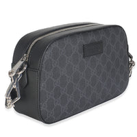 Black GG Supreme Canvas Web Camera Bag