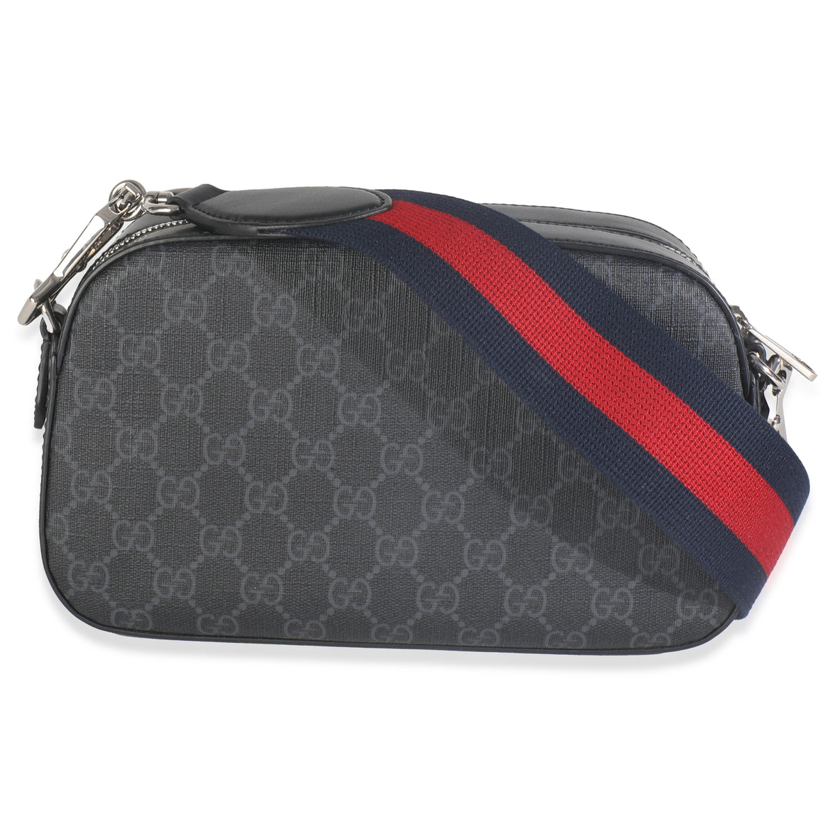 Black GG Supreme Canvas Web Camera Bag