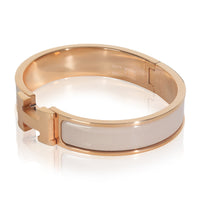 Gold-Plated  Clic H In Marron Glacé Bracelet