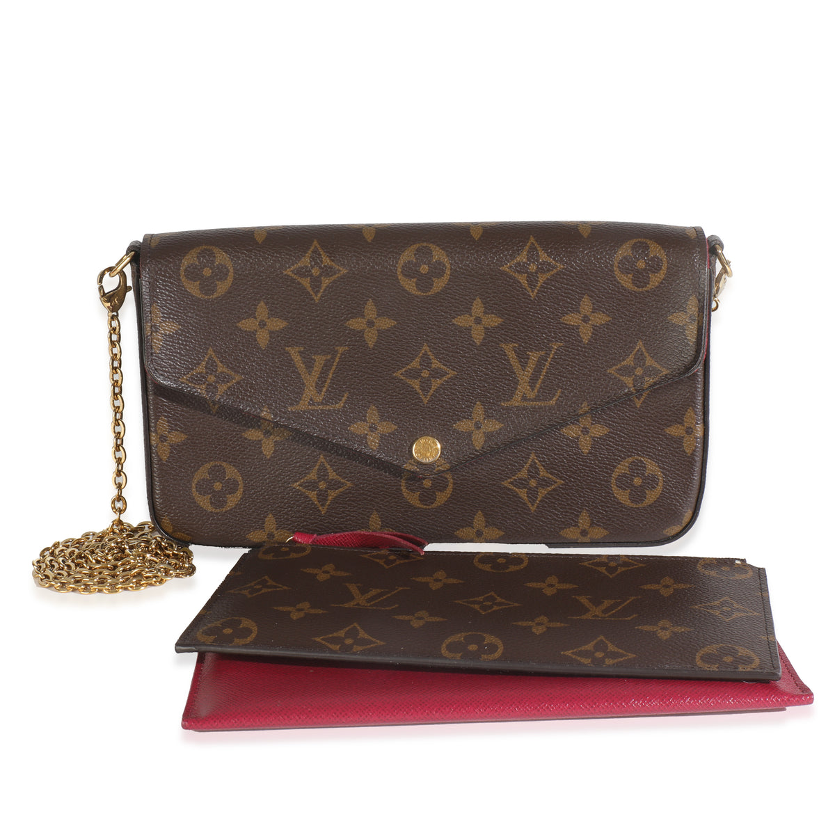 Fuchsia Monogram Canvas Felicie Pochette