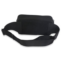 Black Rubber Effect GG Belt Bag