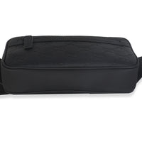 Black Rubber Effect GG Belt Bag