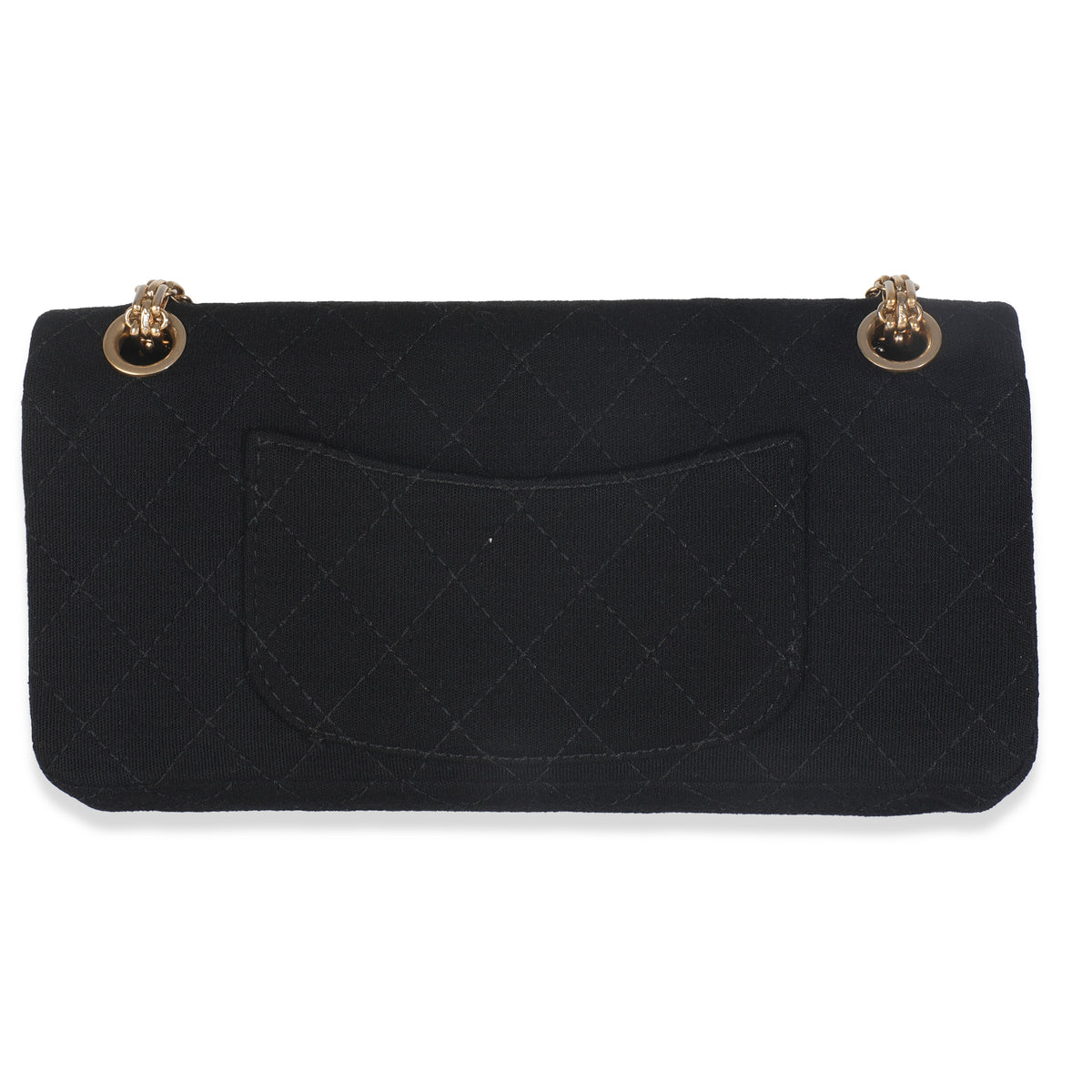 Chanel Black Quilted Jersey East West Reissue 2.25 Handbag bv