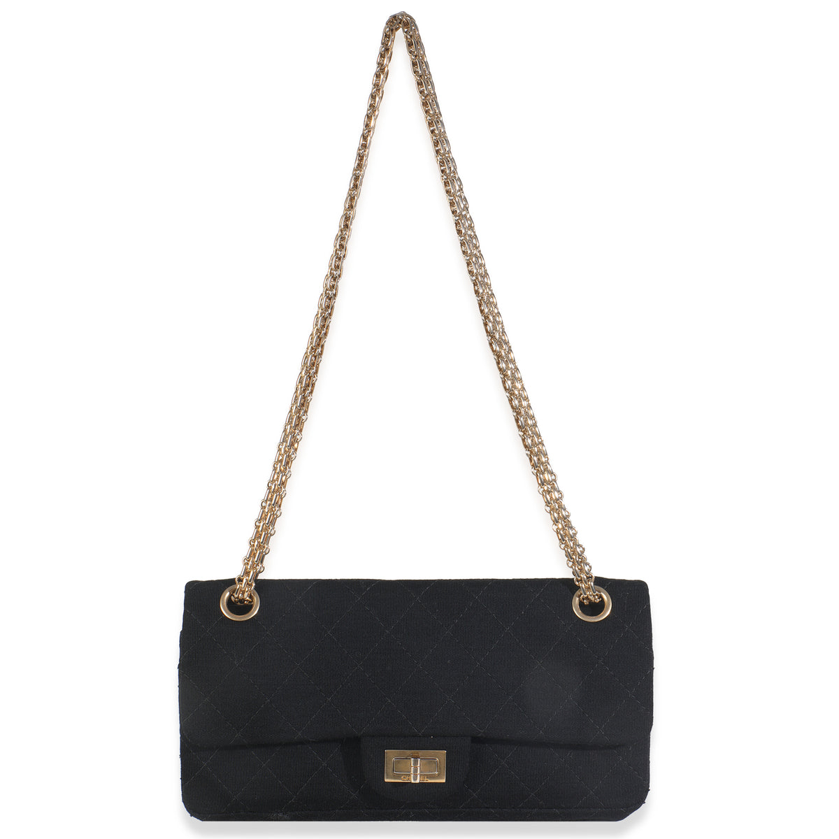 Chanel Black Quilted Jersey East West Reissue 2.25 Handbag av