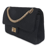 Chanel Black Quilted Jersey East West Reissue 2.25 Handbag sv