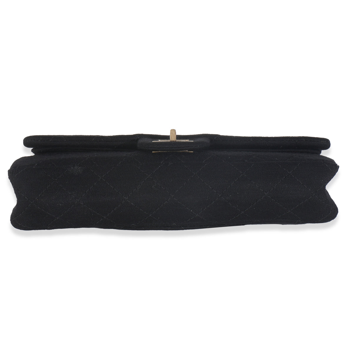 Chanel Black Quilted Jersey East West Reissue 2.25 Handbag stamp