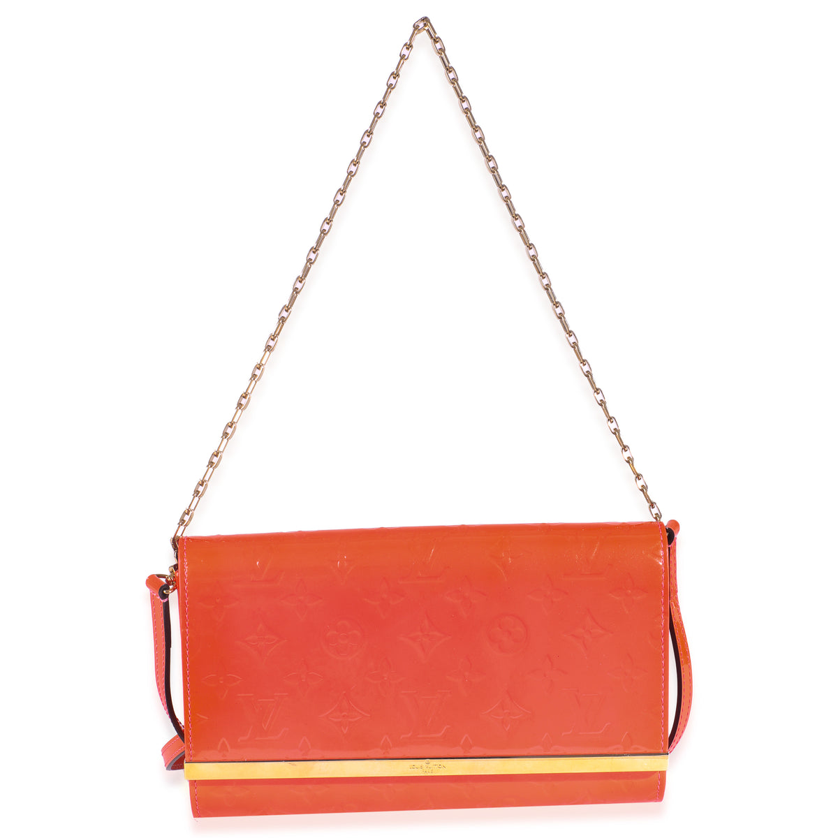 Orange Sunset Monogram Vernis Ana Clutch