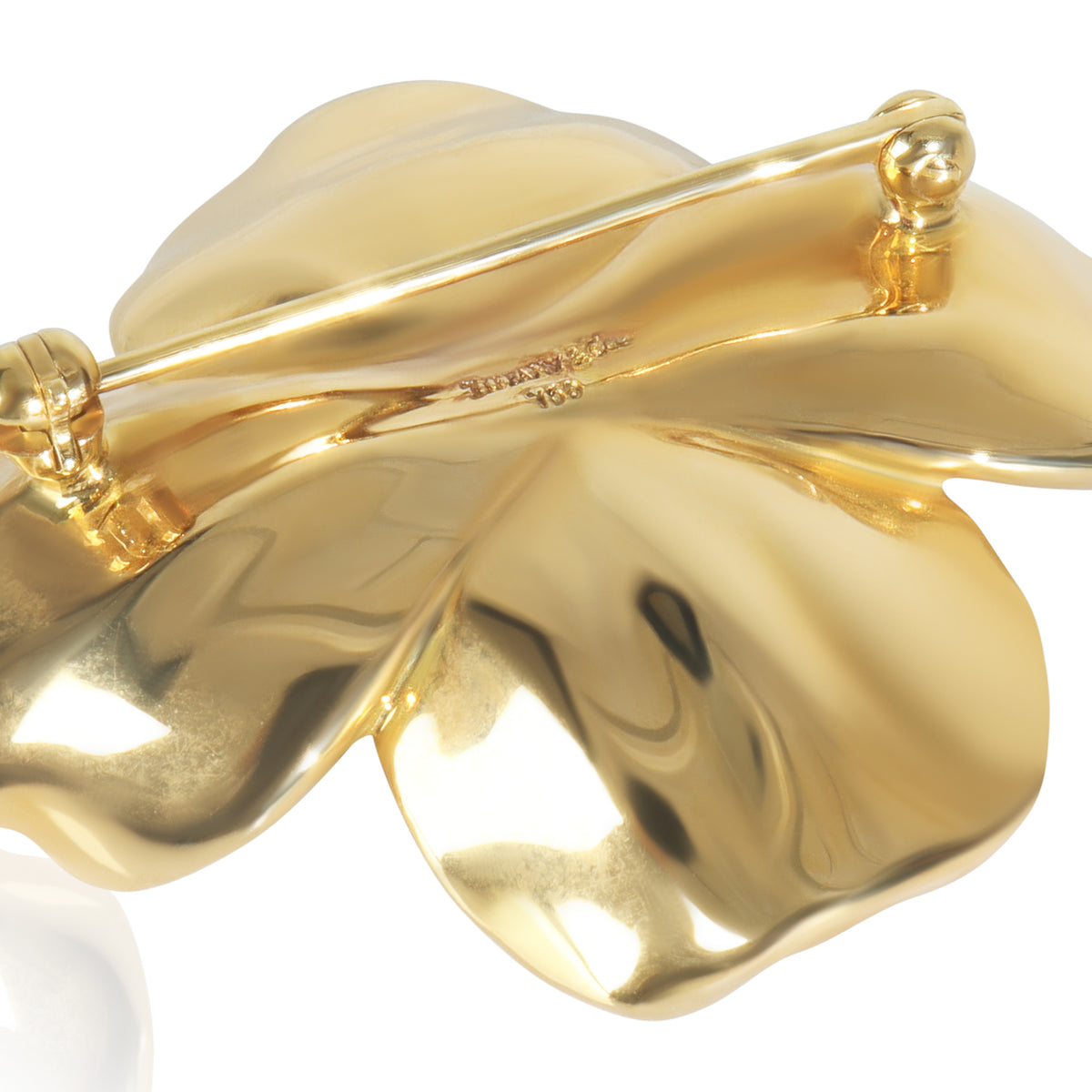 Tiffany & Co. Yellow Gold  Dogwood Brooch pv