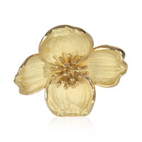 Tiffany & Co. Yellow Gold  Dogwood Brooch fv