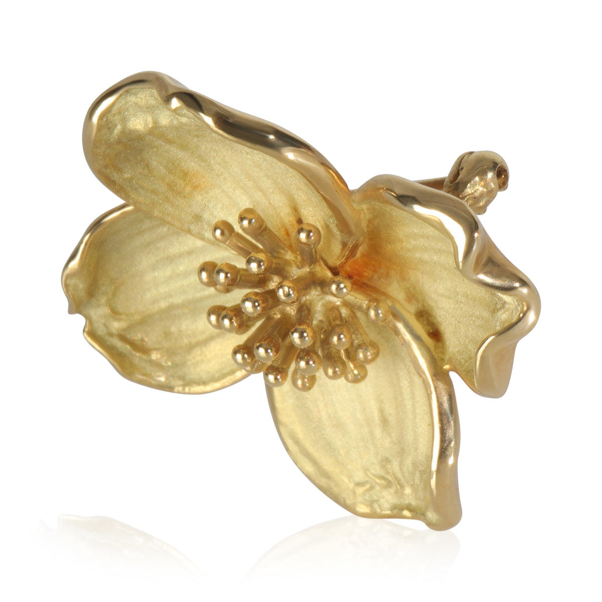 Tiffany & Co. Yellow Gold  Dogwood Brooch sv