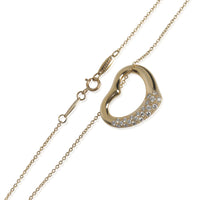 Yellow Gold Diamond Open Heart Pendant