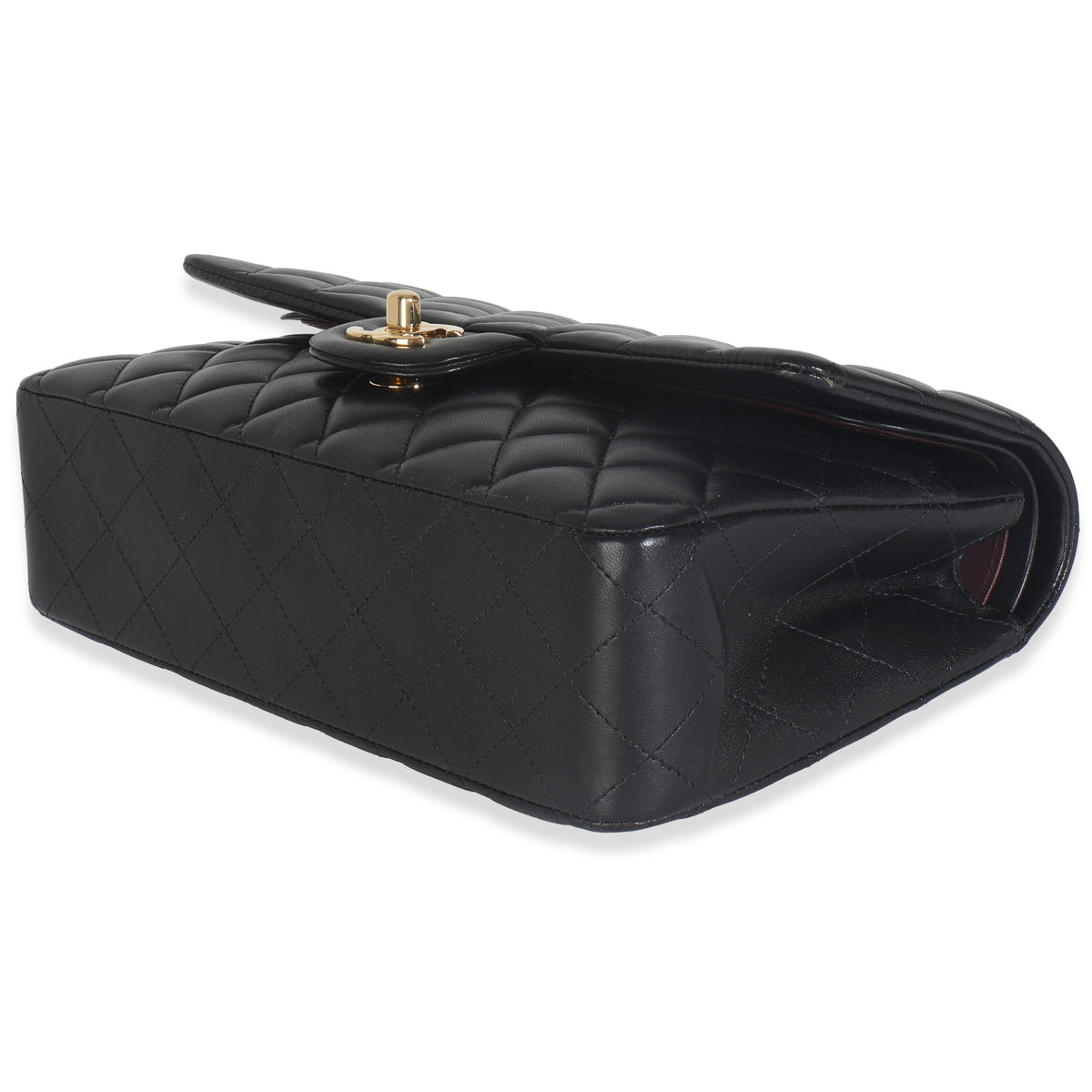 Chanel Black Quilted Lambskin Medium Classic Double Flap Bag Handbag box