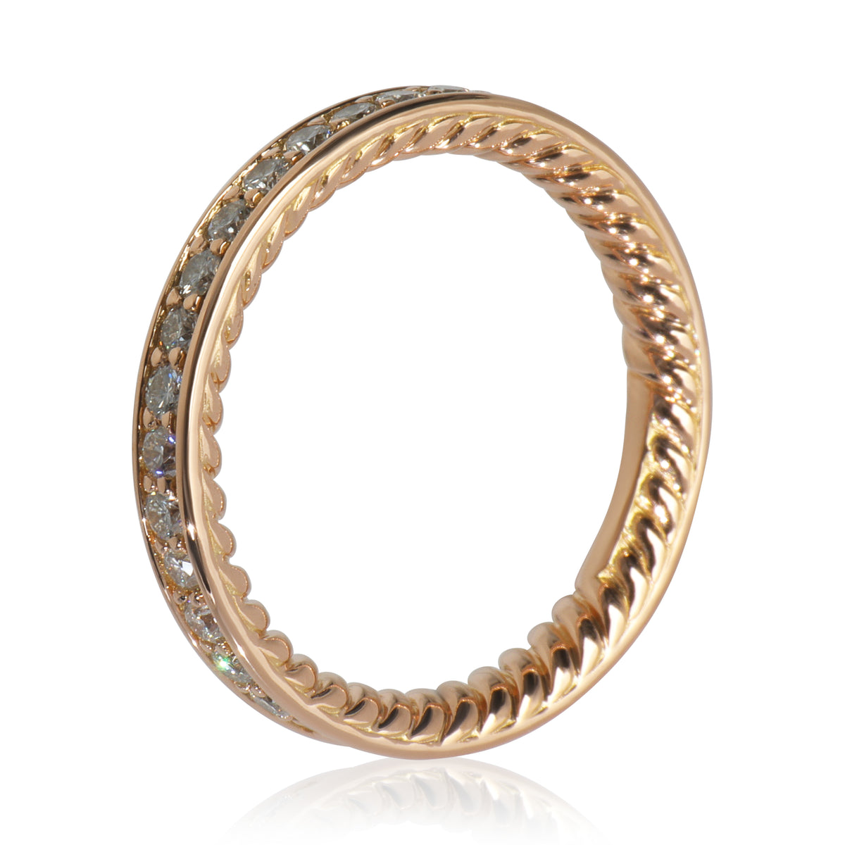 David Yurman Rose Gold Diamond Band clasp