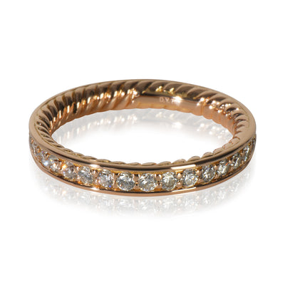 David Yurman Rose Gold Diamond Band fv