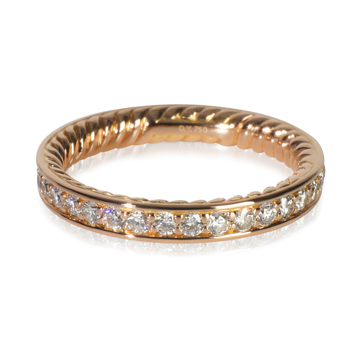 David Yurman Rose Gold Diamond Band sv