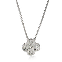 White Gold Diamond Vintage Alhambra Pendant