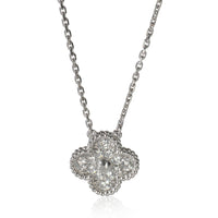 White Gold Diamond Vintage Alhambra Pendant