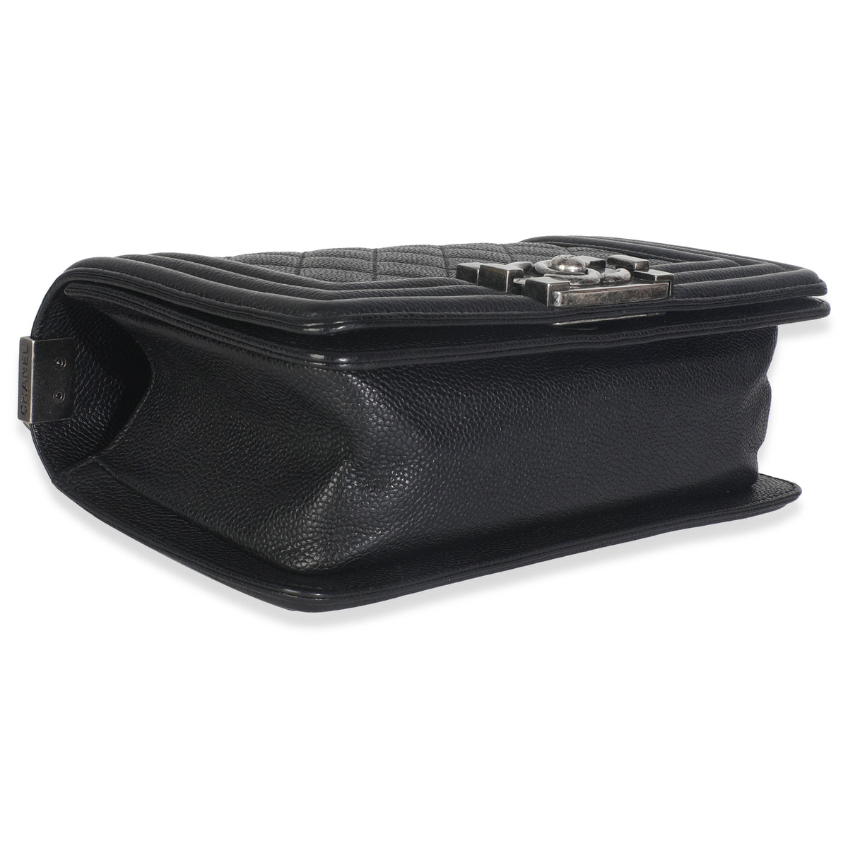 Black Quilted Caviar Small Boy Bag