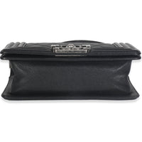 Black Quilted Caviar Small Boy Bag