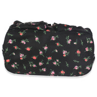 Black Dis Rose Tessuto Nylon Saffiano Stampata Drawstring Backpack
