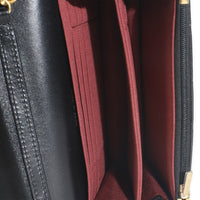 Black Quilted Lambskin CC Pearl Enamel Clutch On Chain