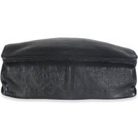 Chanel Black Shiny Aged Calfskin North South Shopping Bag Handbag stamp
