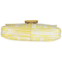Vintage White Yellow Python Baguette Bag