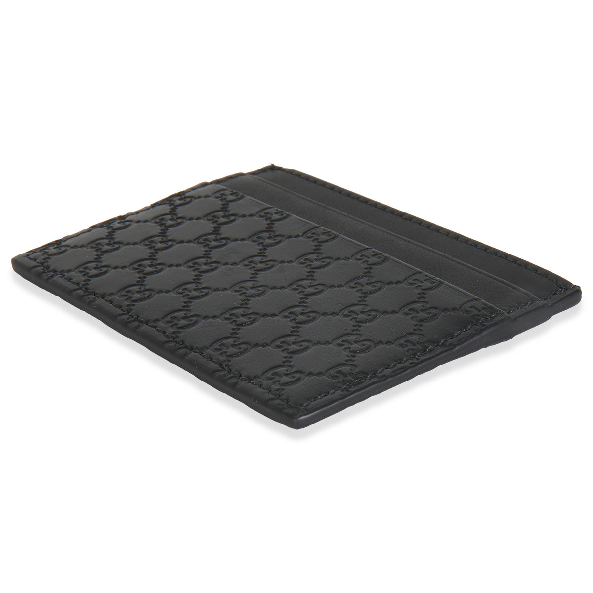 Black Microguccissima Card Case