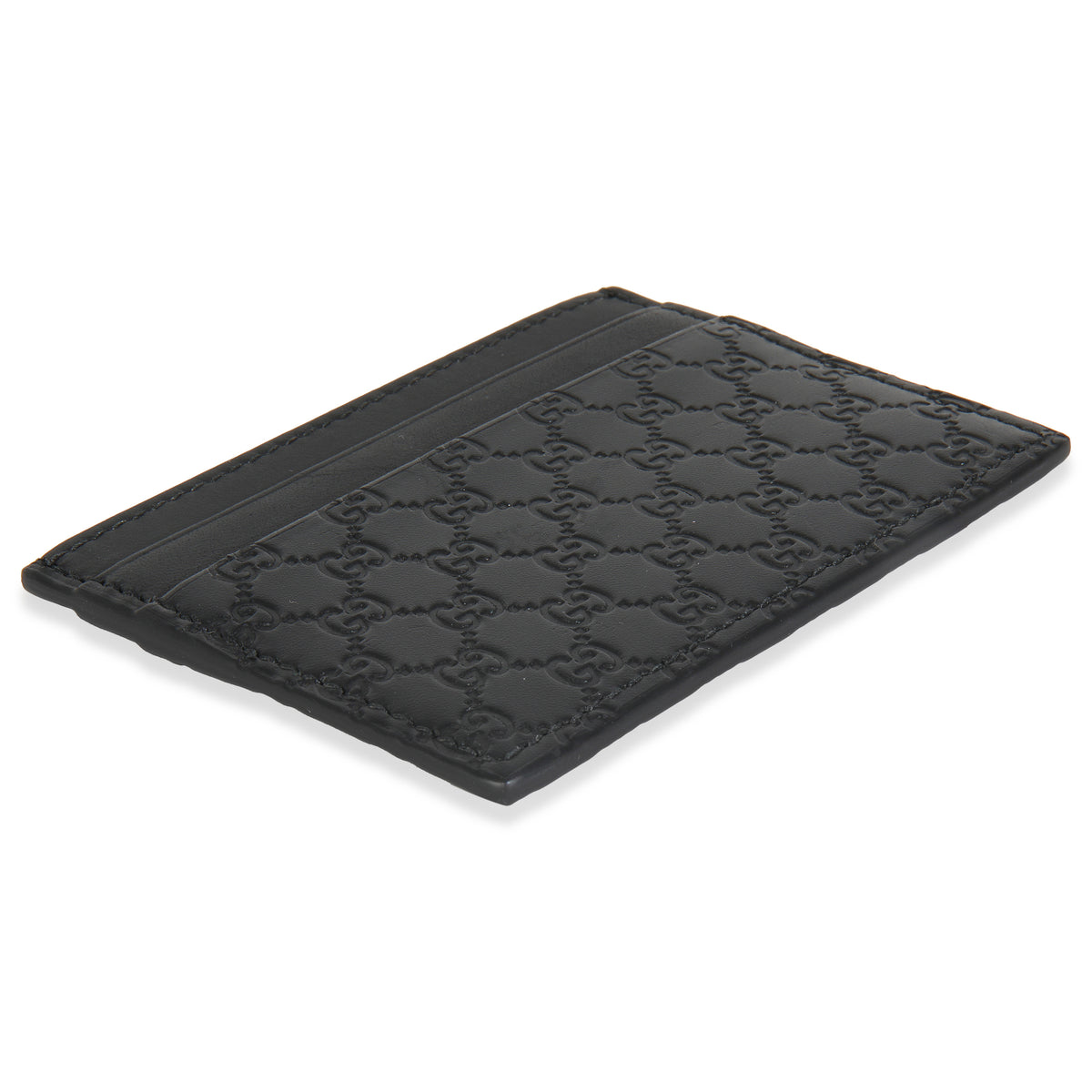 Black Microguccissima Card Case