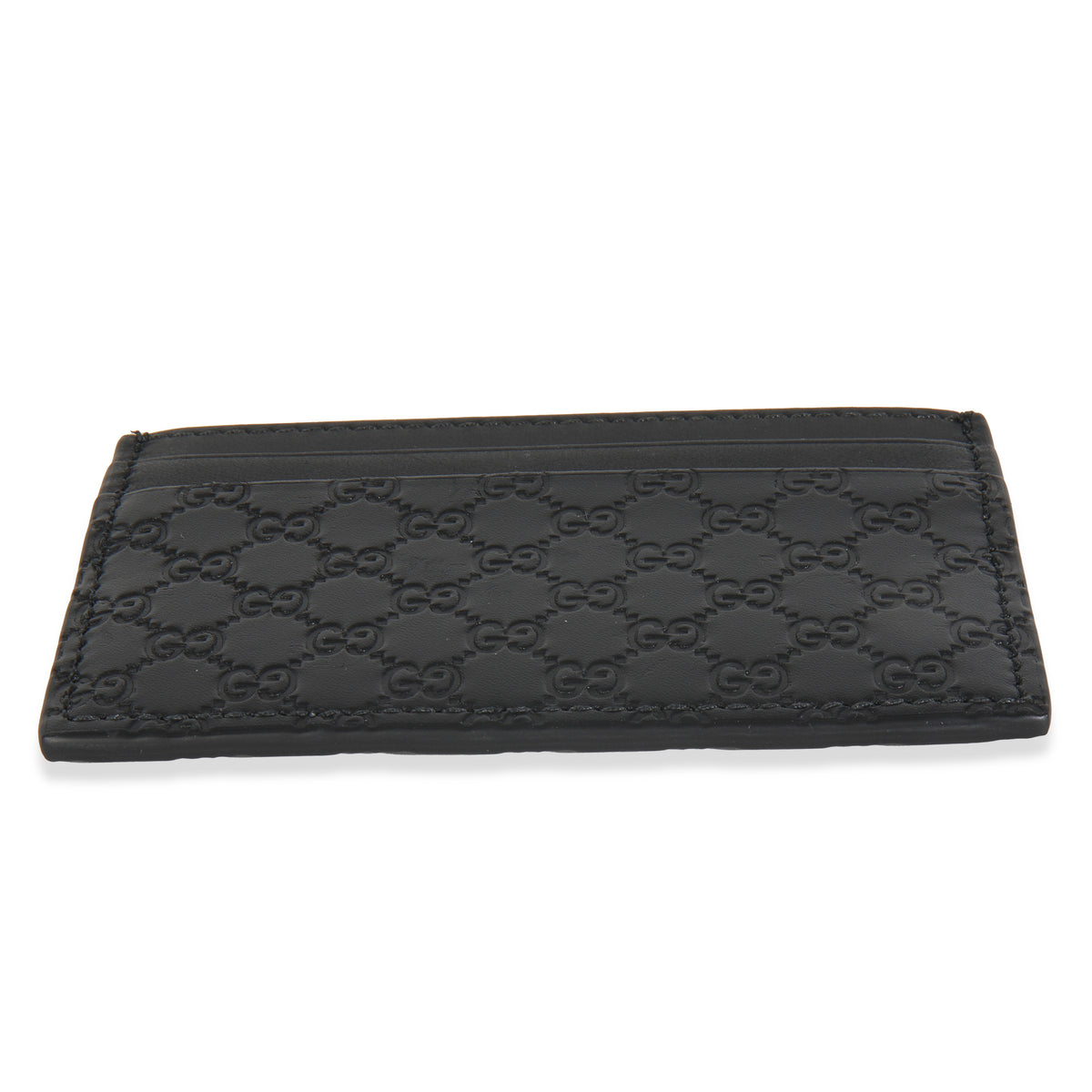 Black Microguccissima Card Case