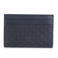 Navy Microguccissima Card Case