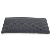 Navy Microguccissima Card Case