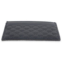 Navy Microguccissima Card Case