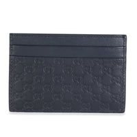 Navy Microguccissima Card Case