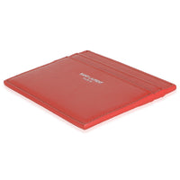 Saint Laurent Red Grain De Poudre Credit Card Case Wallet box