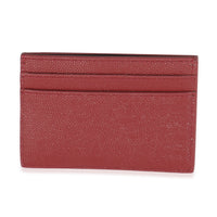 Saint Laurent Wine Grain De Poudre Credit Card Case Wallet bv