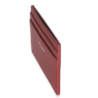 Saint Laurent Wine Grain De Poudre Credit Card Case Wallet sv