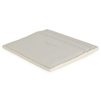 Saint Laurent White Grain De Poudre Credit Card Case Wallet box