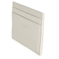 Saint Laurent White Grain De Poudre Credit Card Case Wallet sv