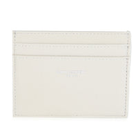 Saint Laurent White Grain De Poudre Credit Card Case Wallet fv