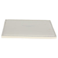 Saint Laurent White Grain De Poudre Credit Card Case Wallet stamp