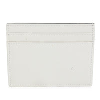 Saint Laurent White Grain De Poudre Credit Card Case Wallet bv